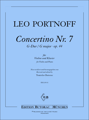 Cover - Leo Portnoff, Concertino Nr. 7 G-Dur op. 44